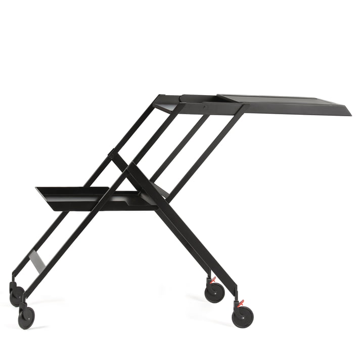Plico Serving trolley from Alessi in black