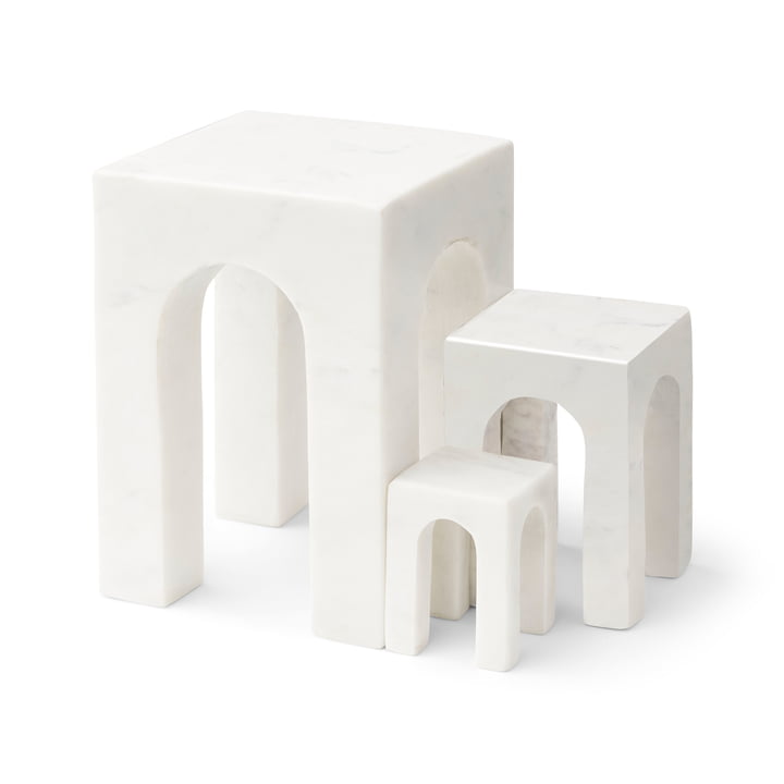 Arkis Bookend from Gejst in white (set of 3)