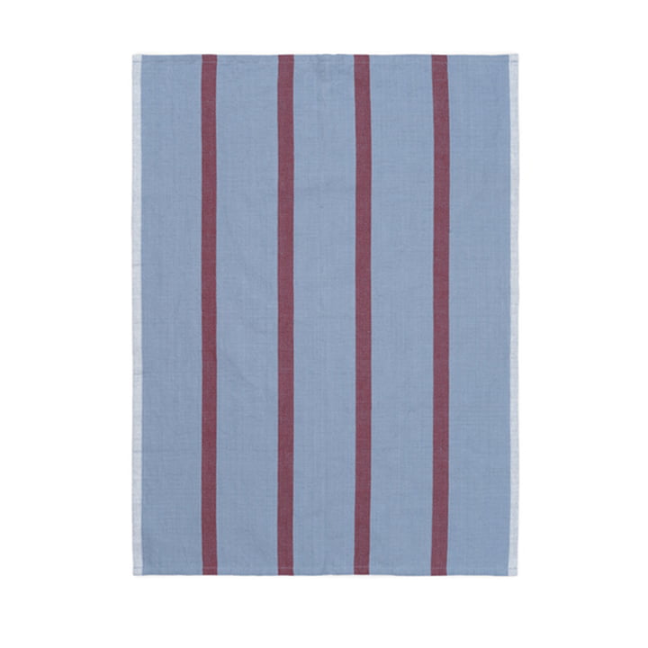 Hale Tea towel from ferm Living in blue-burgundy