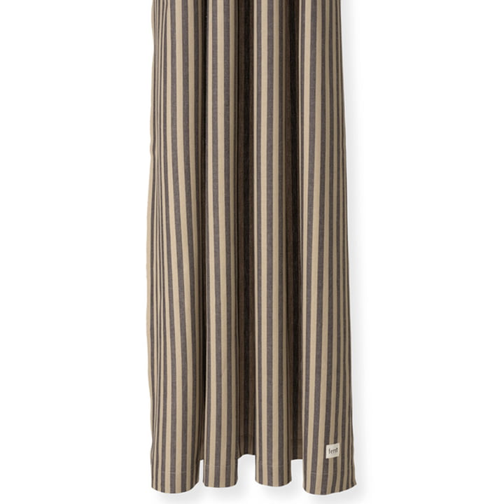 Chambray Shower curtain from ferm Living in sand / black