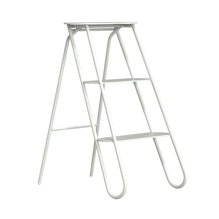 The Bukto Step stool foldable large from Frost , H 70 cm, white