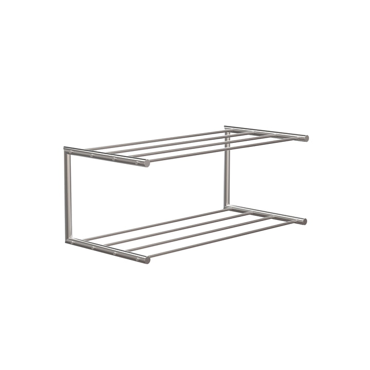 The Nova shoe rack 1 from Frost , 60 cm, brushed stainless steel