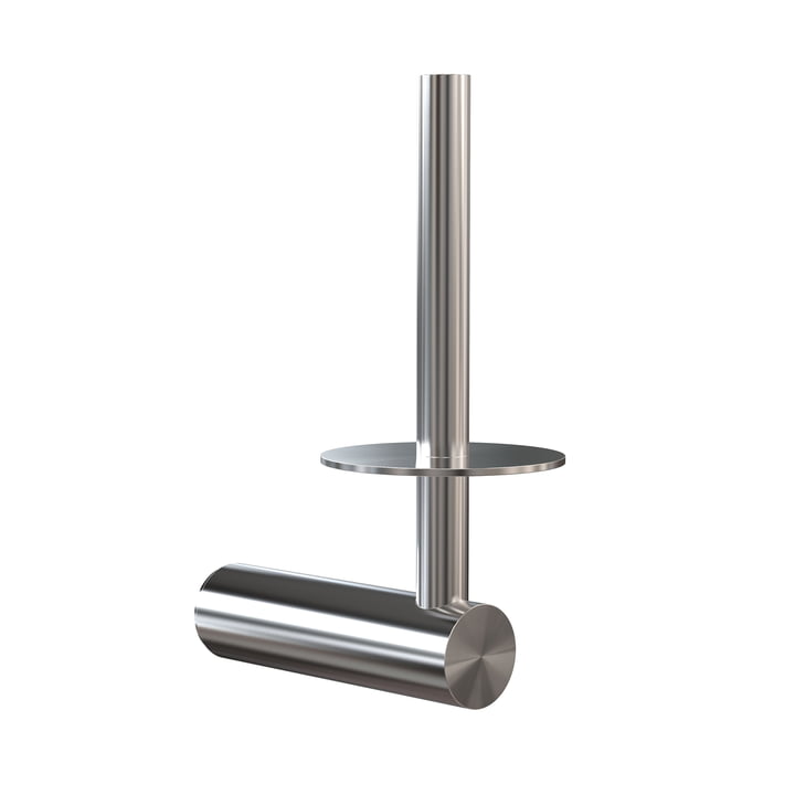 The Nova 2 toilet paper holder for spare roll from Frost , brushed stainless steel