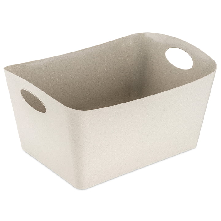 Boxxx L storage box from Koziol in the color recycled desert sand