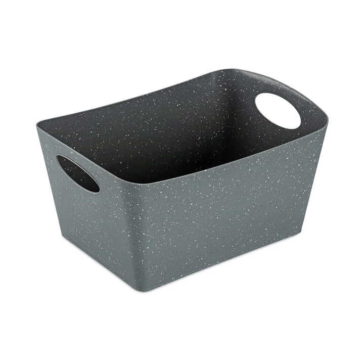 Boxxx M storage box from Koziol in the color recycled nature grey
