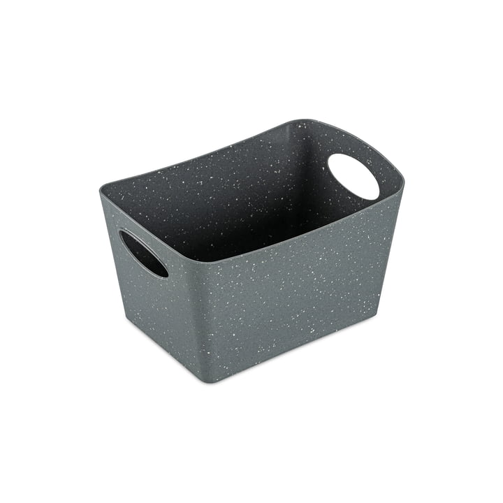 Boxxx S storage box from Koziol in the color recycled nature grey