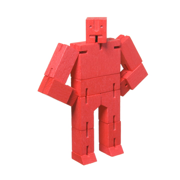 Cubebot from Areaware in micro, red