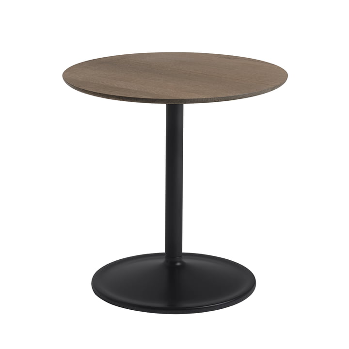 Soft Side table Ø 48 cm, H 48 cm from Muuto in smoked oak / black