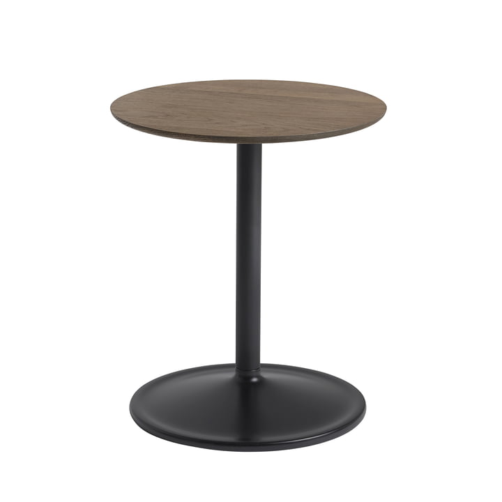 Soft Side table Ø 41 cm, H 48 cm from Muuto in smoked oak / black