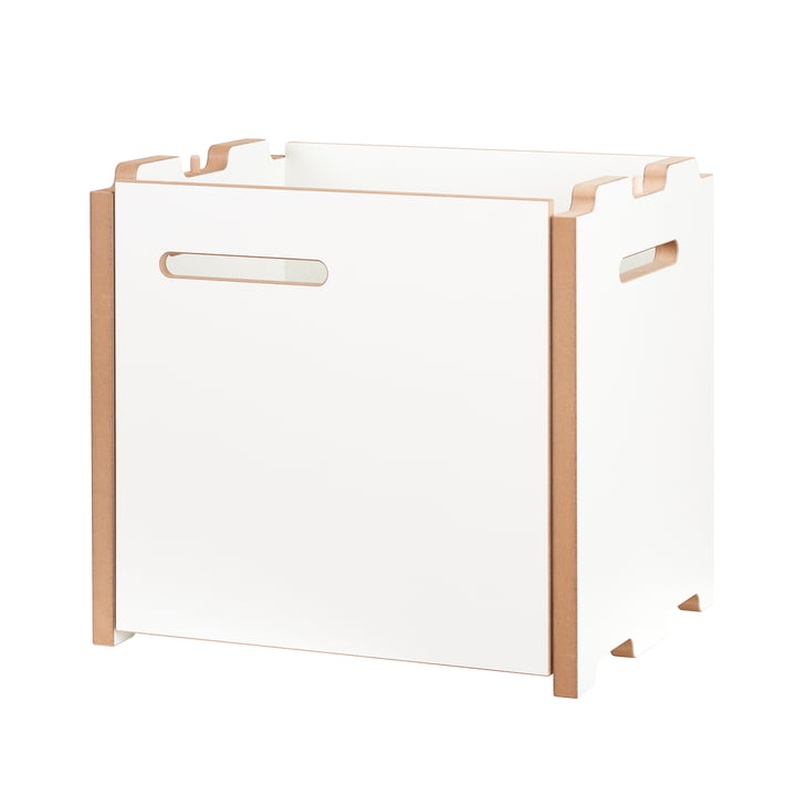 halbstark Shelving system add-on module with door right from Tojo in white