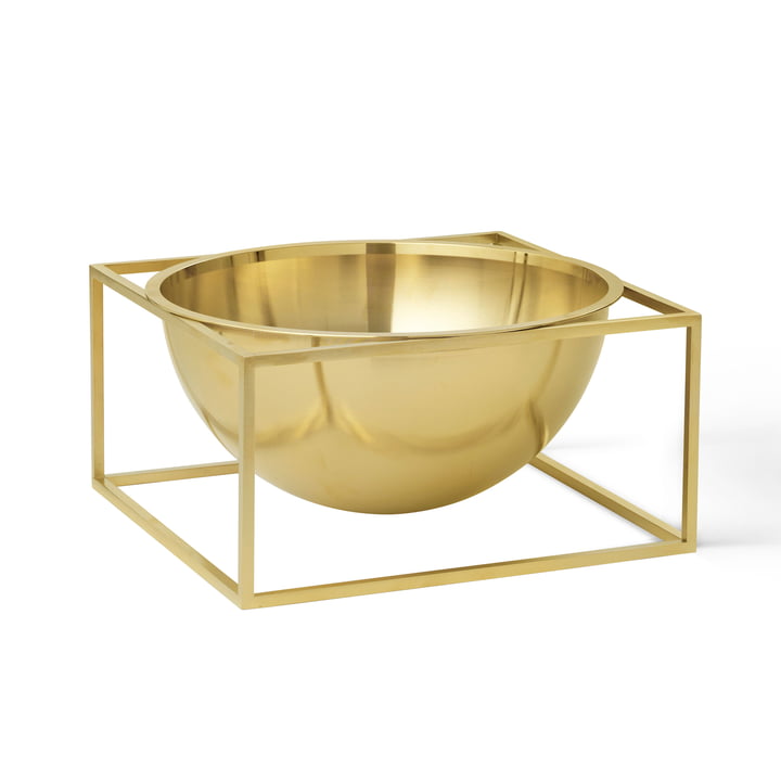 Kubus Bowl Centerpieces with the height 1 1. 5 cm from Audo in large / gold-plated