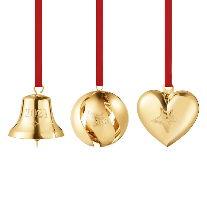 The 2021 gift set (3 pcs.) from Georg Jensen , gold