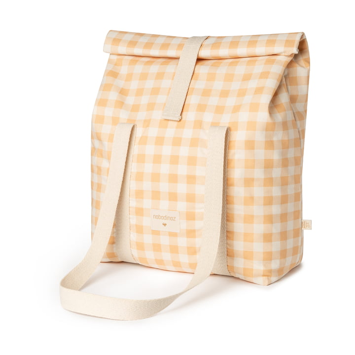 The Sunshine cooler bag from Nobodinoz, melon vichy