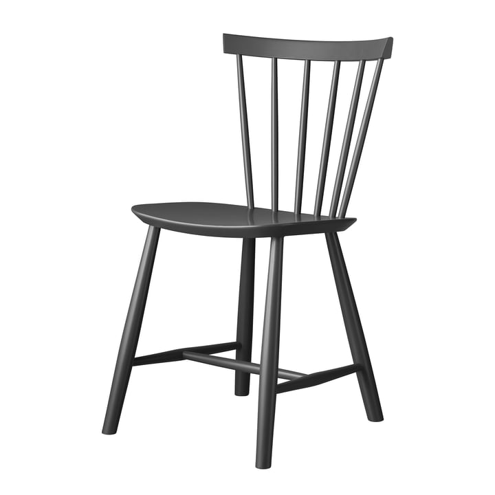 J46 Chair from FDB Møbler in dark gray beech