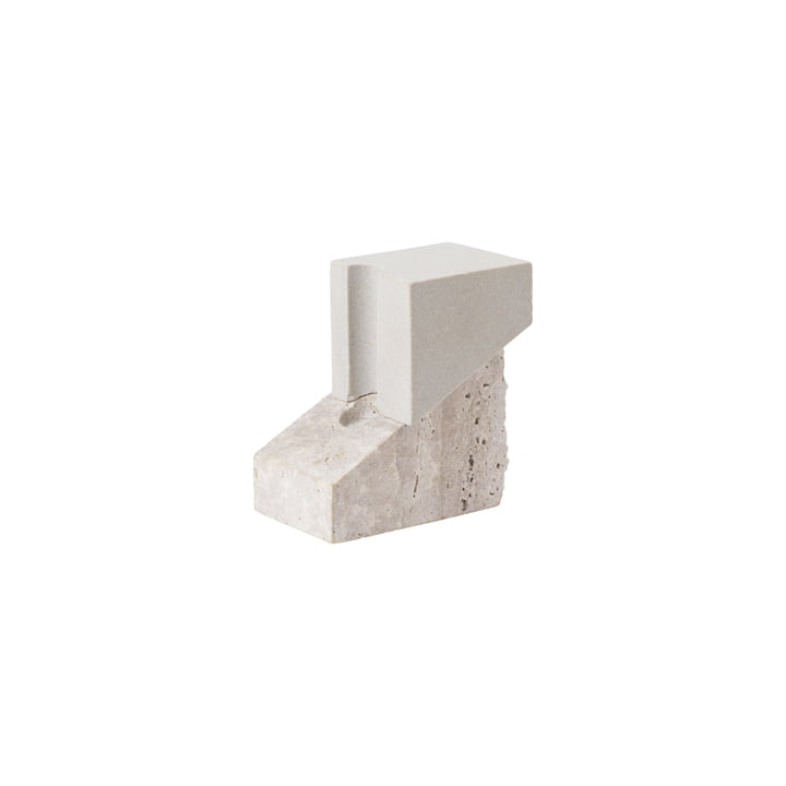 Offset Candle holder H 12 cm from Kristina Dam Studio in light grey