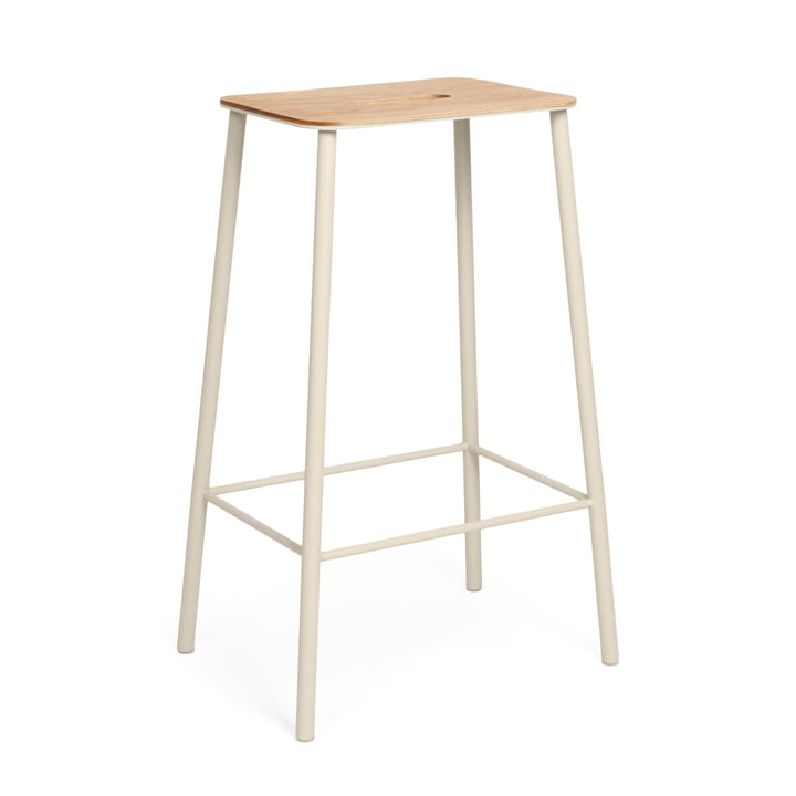 Adam Bar stool H 65 cm from Frama in oiled oak / sand