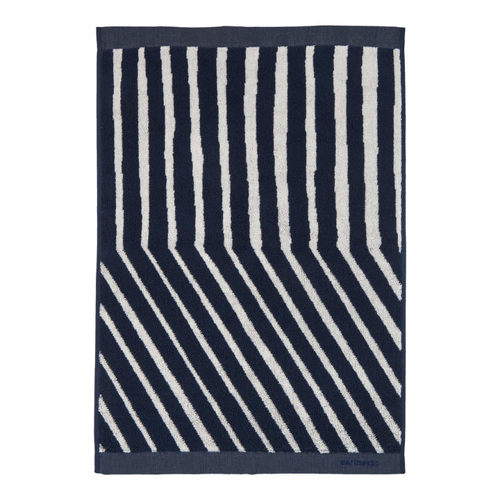 Kalasääski towel from Marimekko in the colours dark blue / off-white