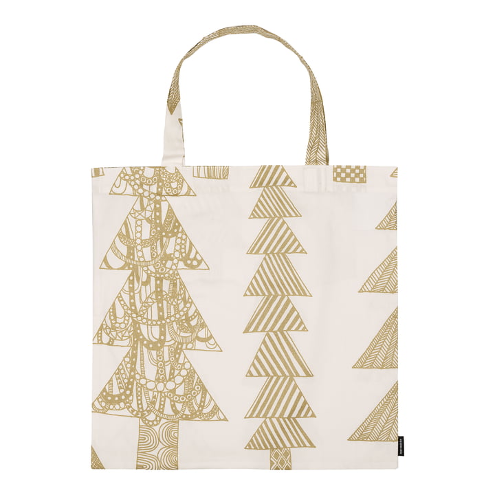 Kuusikossa shopping bag from Marimekko in the design white / gold