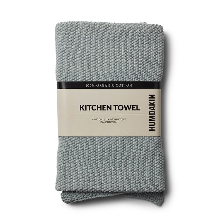 The knitted kitchen towel from Humdakin, 45 x 70 cm, stone