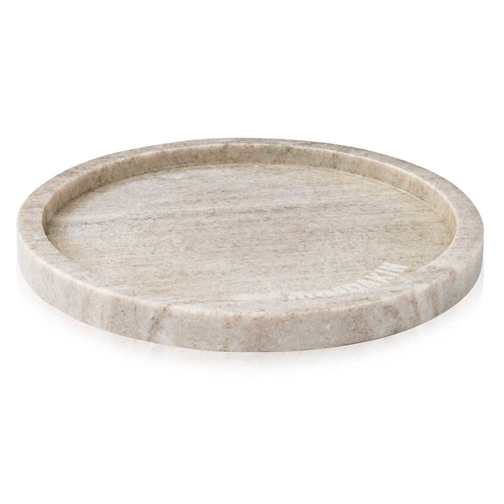 The round marble tray from Humdakin, Ø 22 cm, brown
