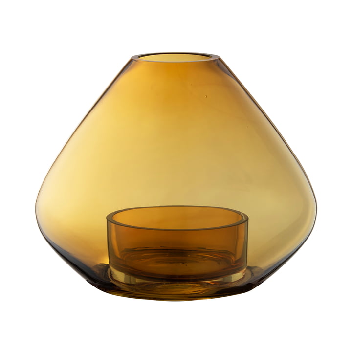 The Uno Wind light and vase from AYTM , Ø 25,9 x H 21 cm, amber