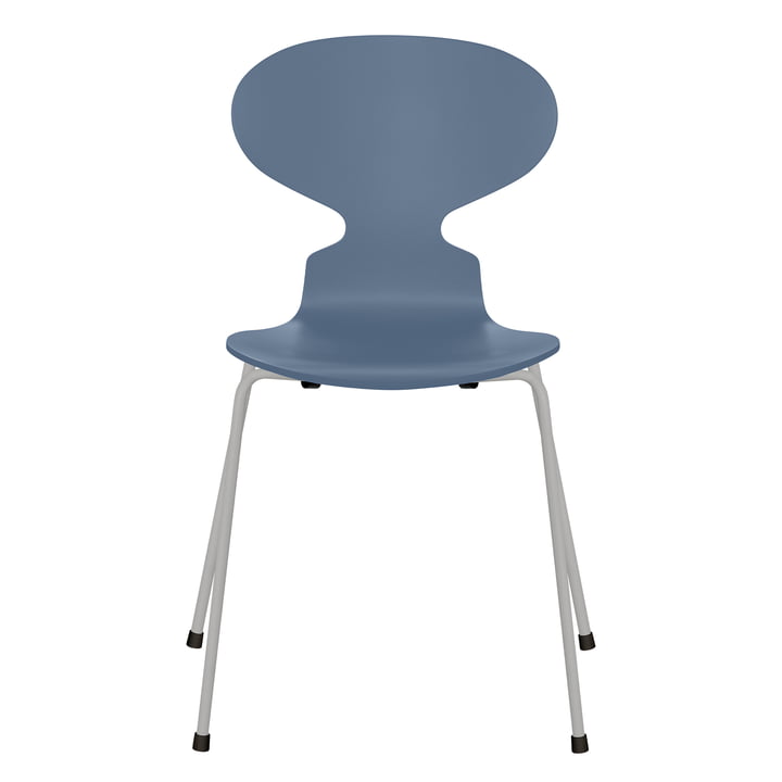 The ant chair from Fritz Hansen , ash dusk blue colored / frame nine grey