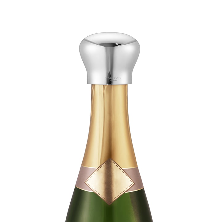 Sky Stainless steel champagne stopper from Georg Jensen