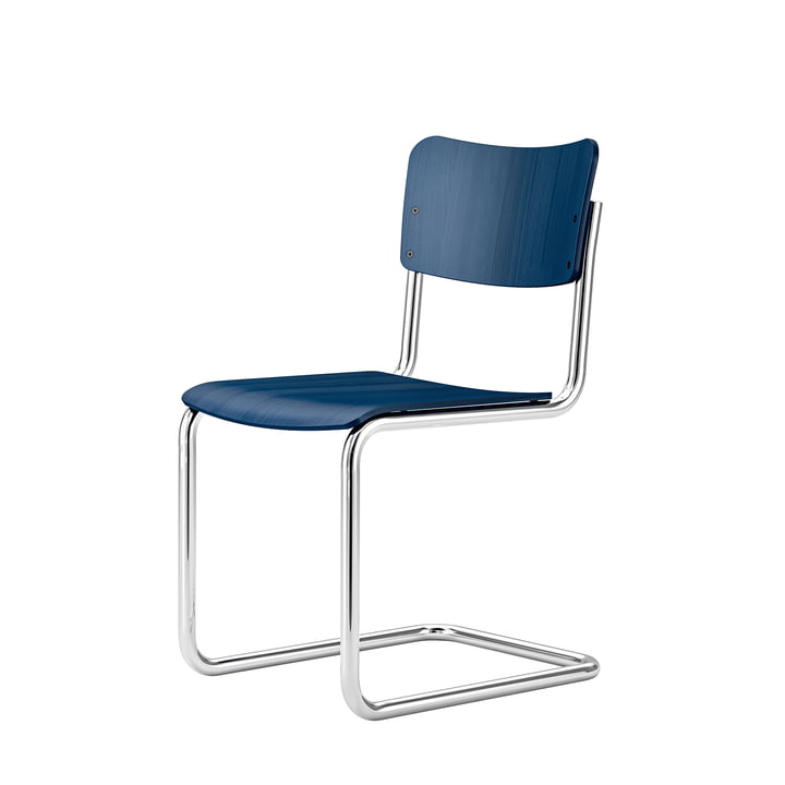 Children's chair S 43 K from Thonet in cobalt blue