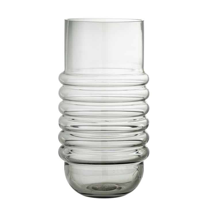 Belma Glass vase H 30 cm from Bloomingville in the colour grey