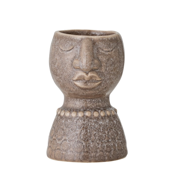 Magdi Vase, h 14 cm from Bloomingville in grey-brown