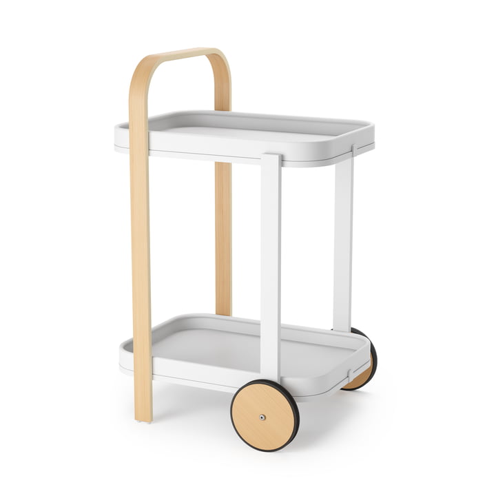 Bellwood Serving trolley from Umbra in white / nature