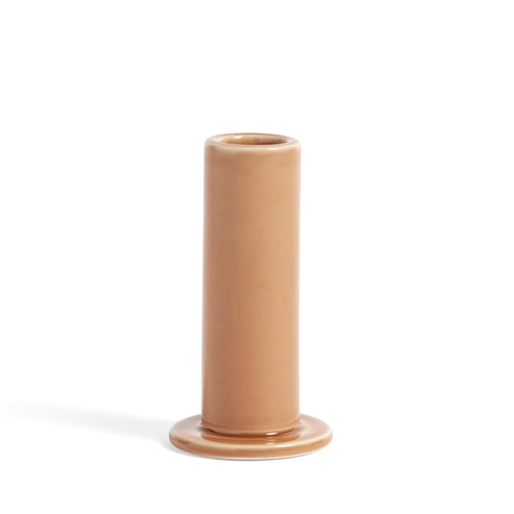 Tube candlestick M from Hay in color peach
