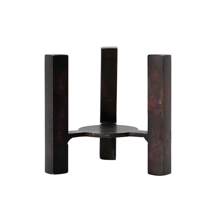 Bejo Candleholder for pillar candles from House Doctor in the colour antique brown