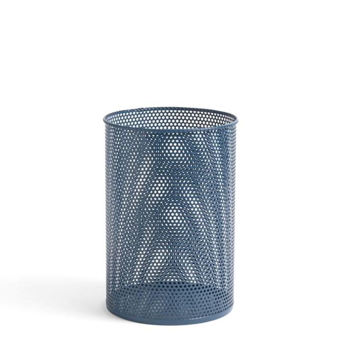 Perforated Bin M Ø 25 x H 37 cm by Hay in the colour petrol blue