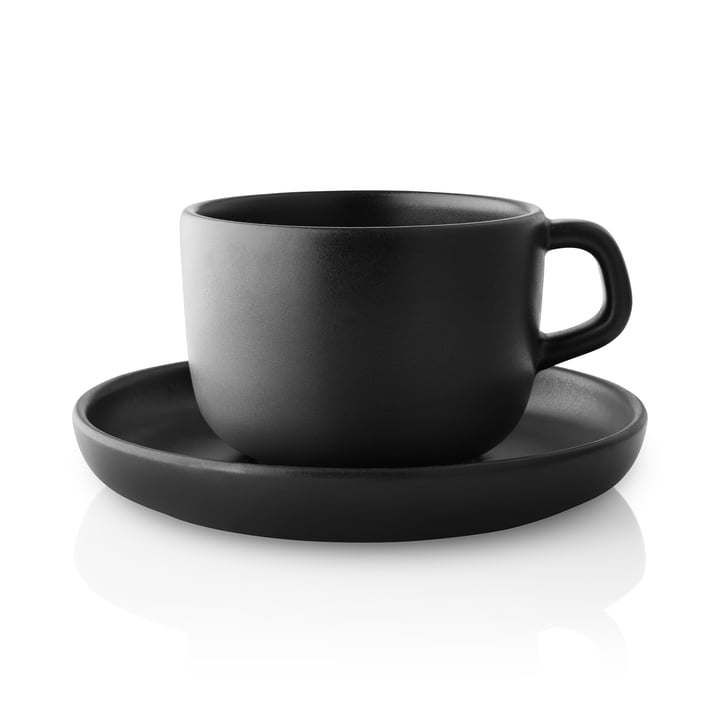 Nordic Kitchen Cup with saucer from Eva Solo in black