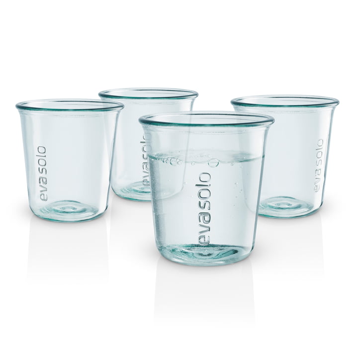 Recycled drinking glass (set of 4) by Eva Solo