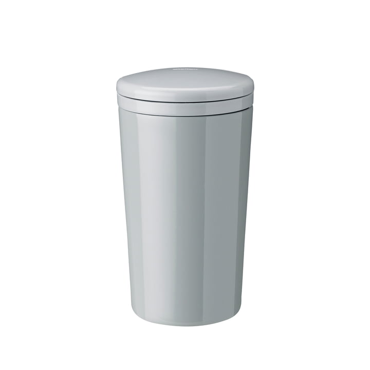 Carrie thermo mug from Stelton , 0,4 l. in light grey.