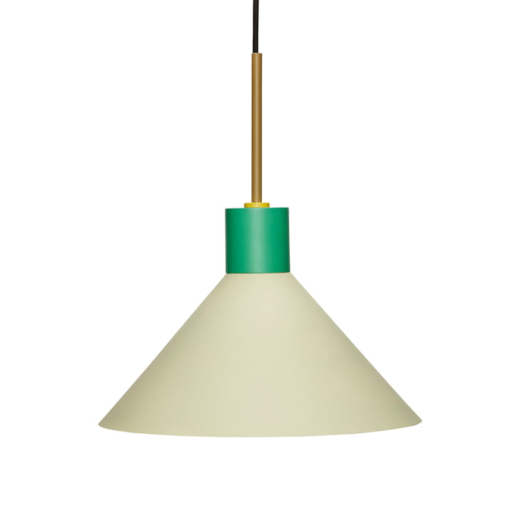 Metal pendant light from Hübsch Interior in green / brown