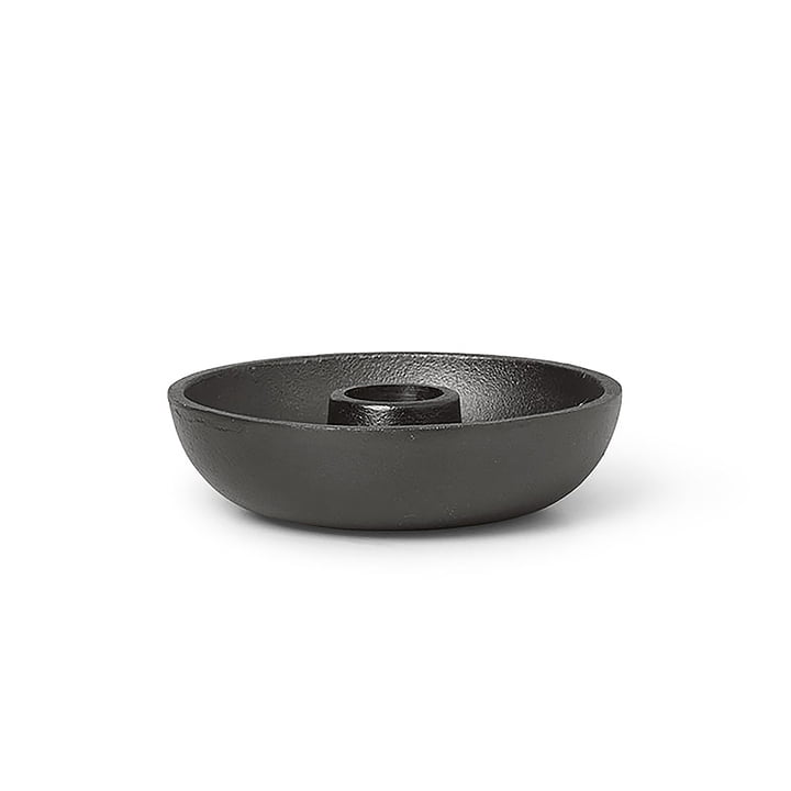 Bowl Stick candle holder by ferm Living in color black