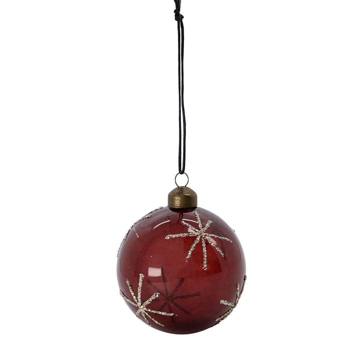 Glas Star Christmas tree ball from House Doctor in the color bordeaux