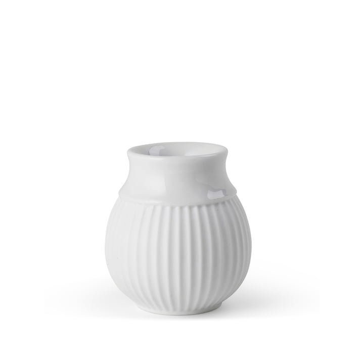 Curve Candle holder H 7 cm, white from Lyngby Porcelæn