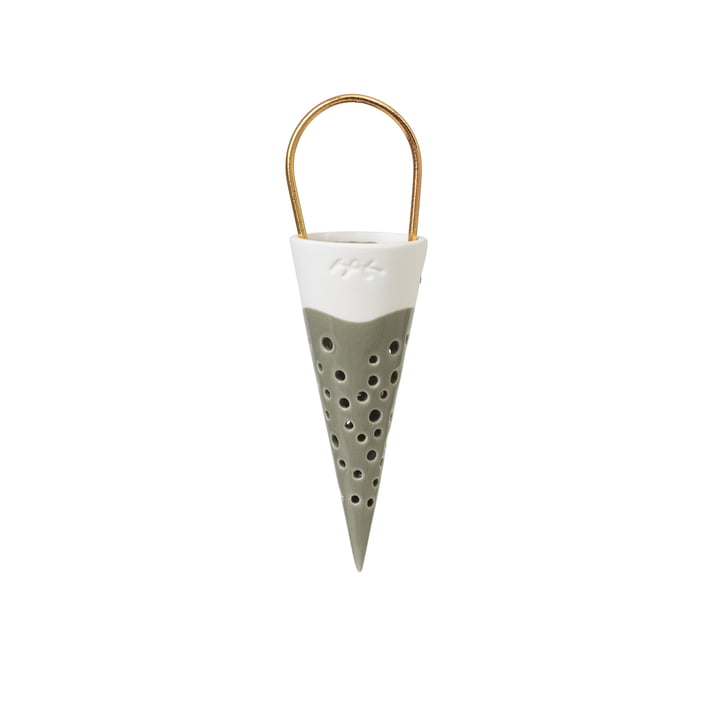 Nobili Christmas cone from Kähler Design in the color olive green