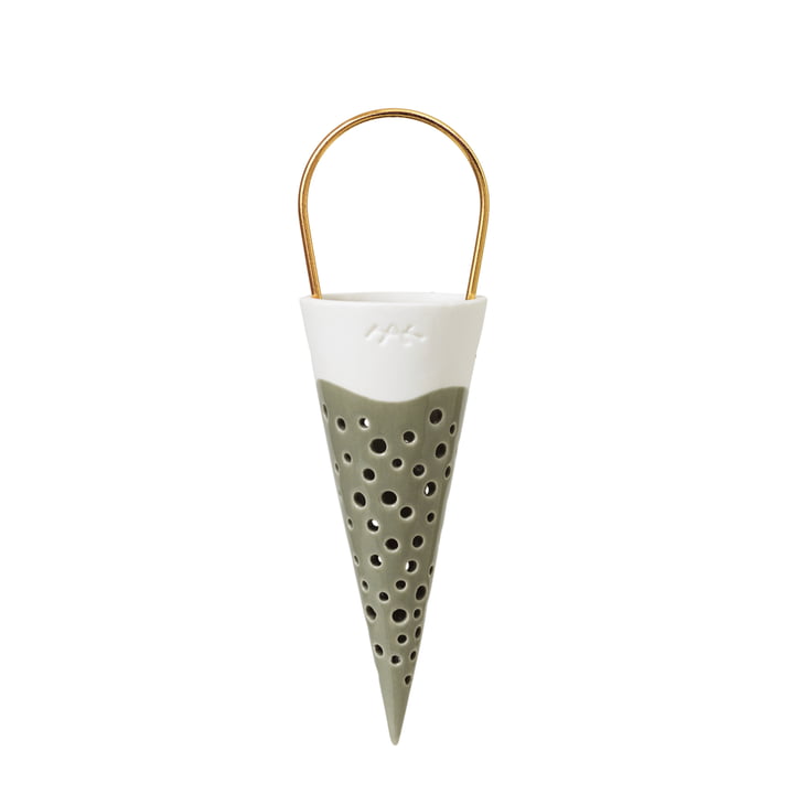 Nobili Christmas cone from Kähler Design in the color olive green