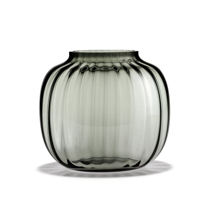 Primula Vase oval from Holmegaard in the color smoke
