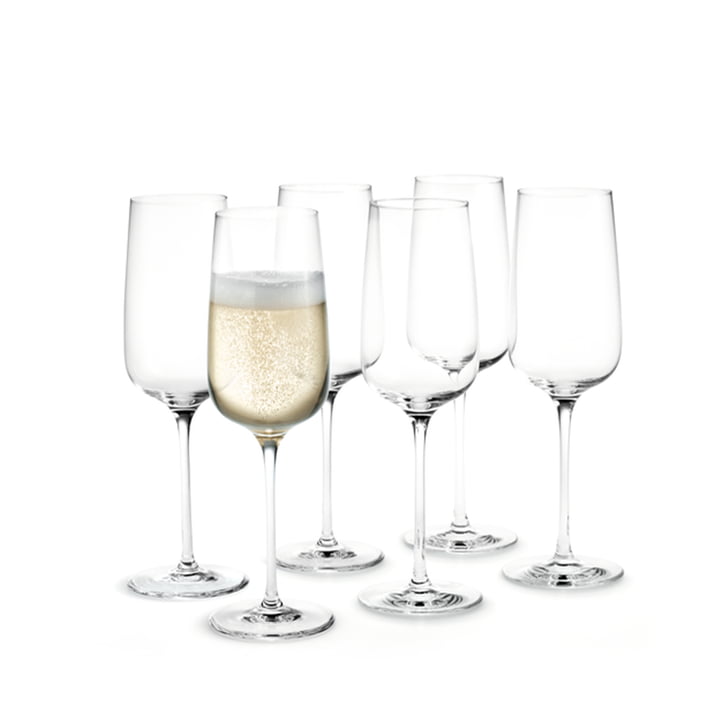 Bouquet Champagne glass 29 cl from Holmegaard in clear (set of 6)