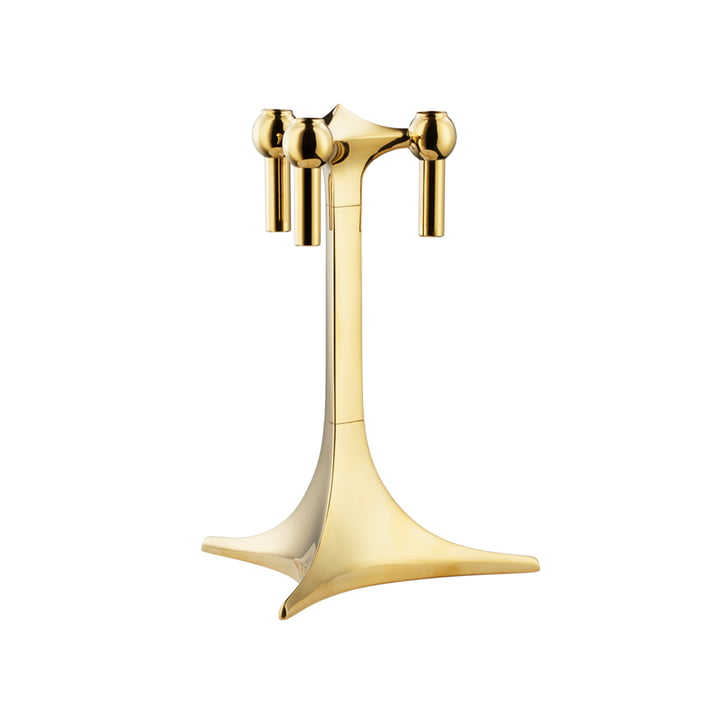 Candlestick H 23 cm from Stoff Nagel in brass