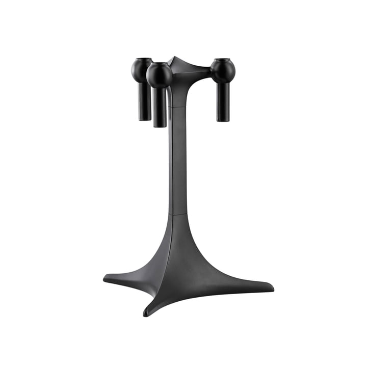 Candlestick H 23 cm from Stoff Nagel in black
