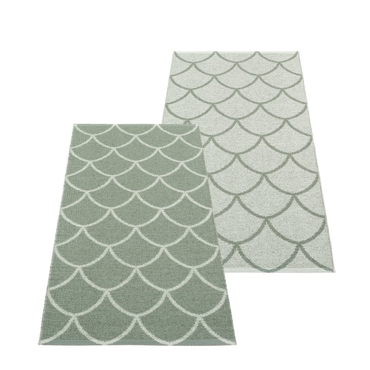 Kotte Reversible rug, 70 x 150 cm by Pappelina in army / sage