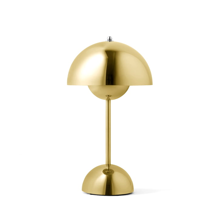 Flowerpot Battery table lamp LED VP9 from & Tradition in the version brass plated