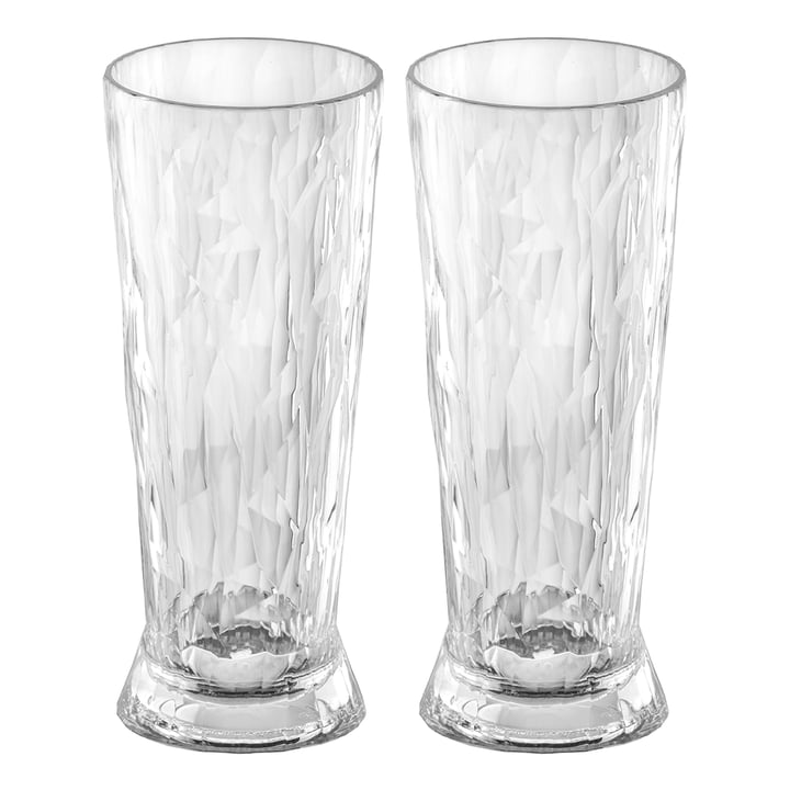 Club No. 10 beer glass 0.3 l from Koziol in the version crystal clear